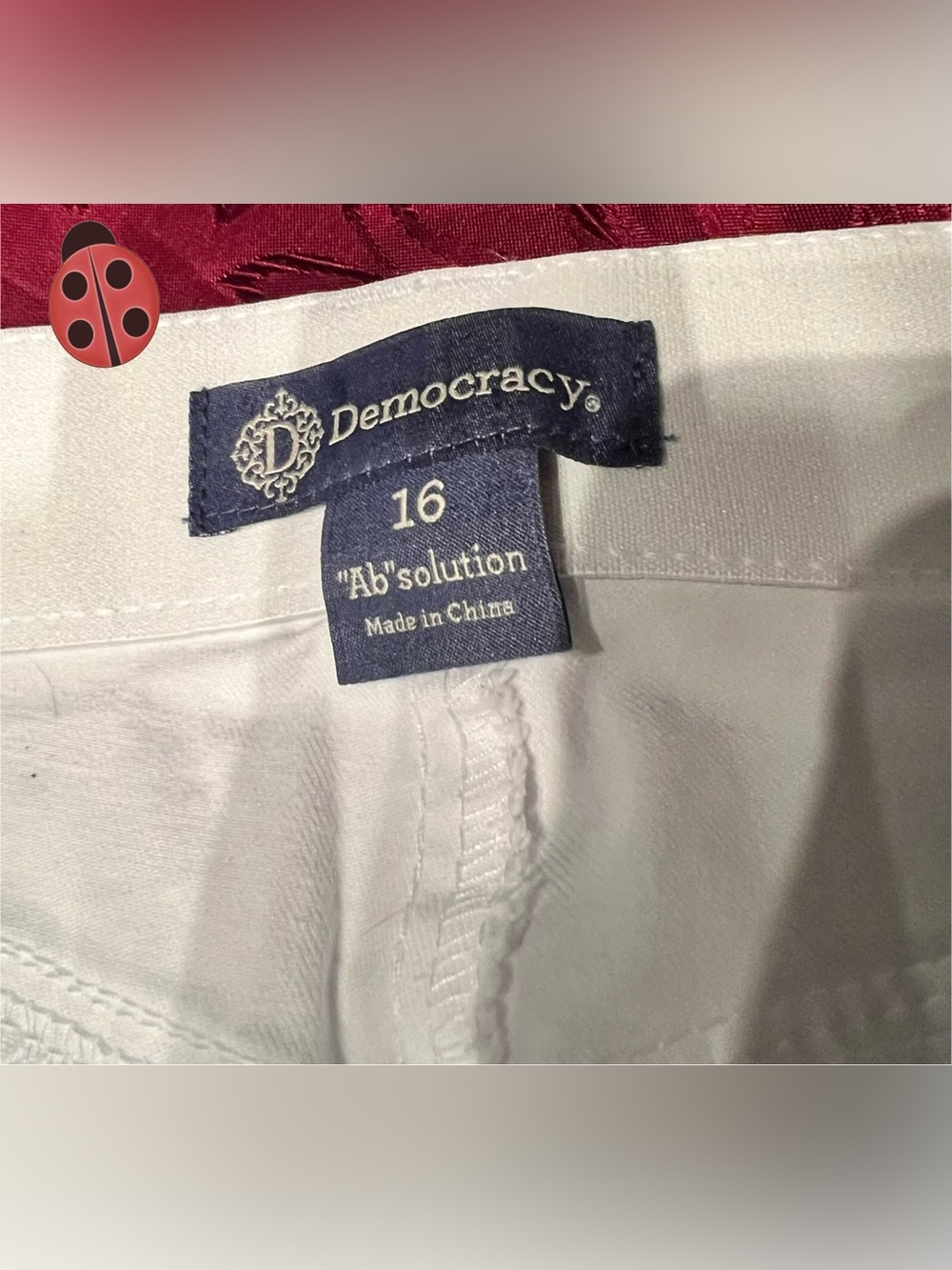 Democracy Absolutions White Straight-Leg Jeans Size 16 - Picture 4 of 8